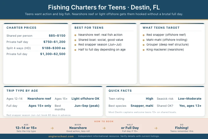 Best Fishing Charters for Teens in Destin: Step Up to the Gulf