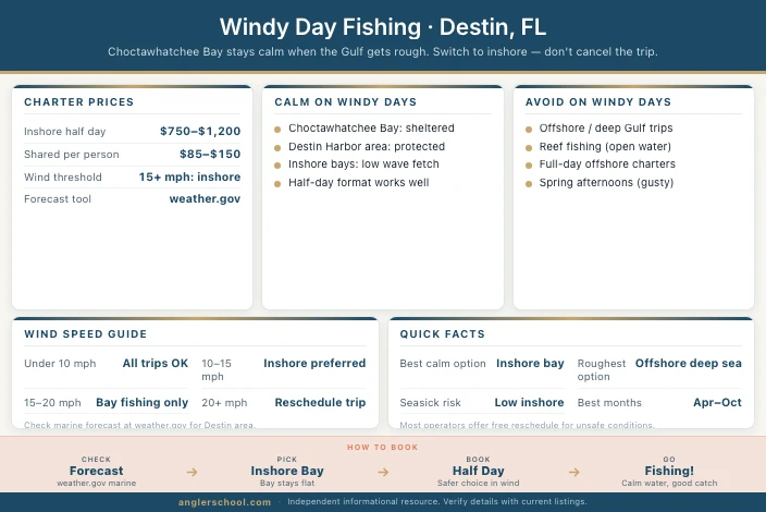 What to Book When It's Windy in Destin: Your Backup Plan