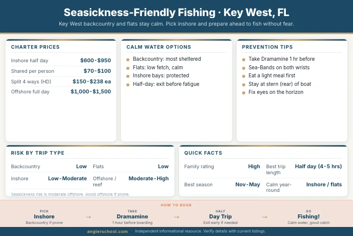 Seasickness-Friendly Fishing Trips in Key West: What to Book and How to Prepare